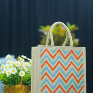 Handy Zigzag Jute Shopping Bag