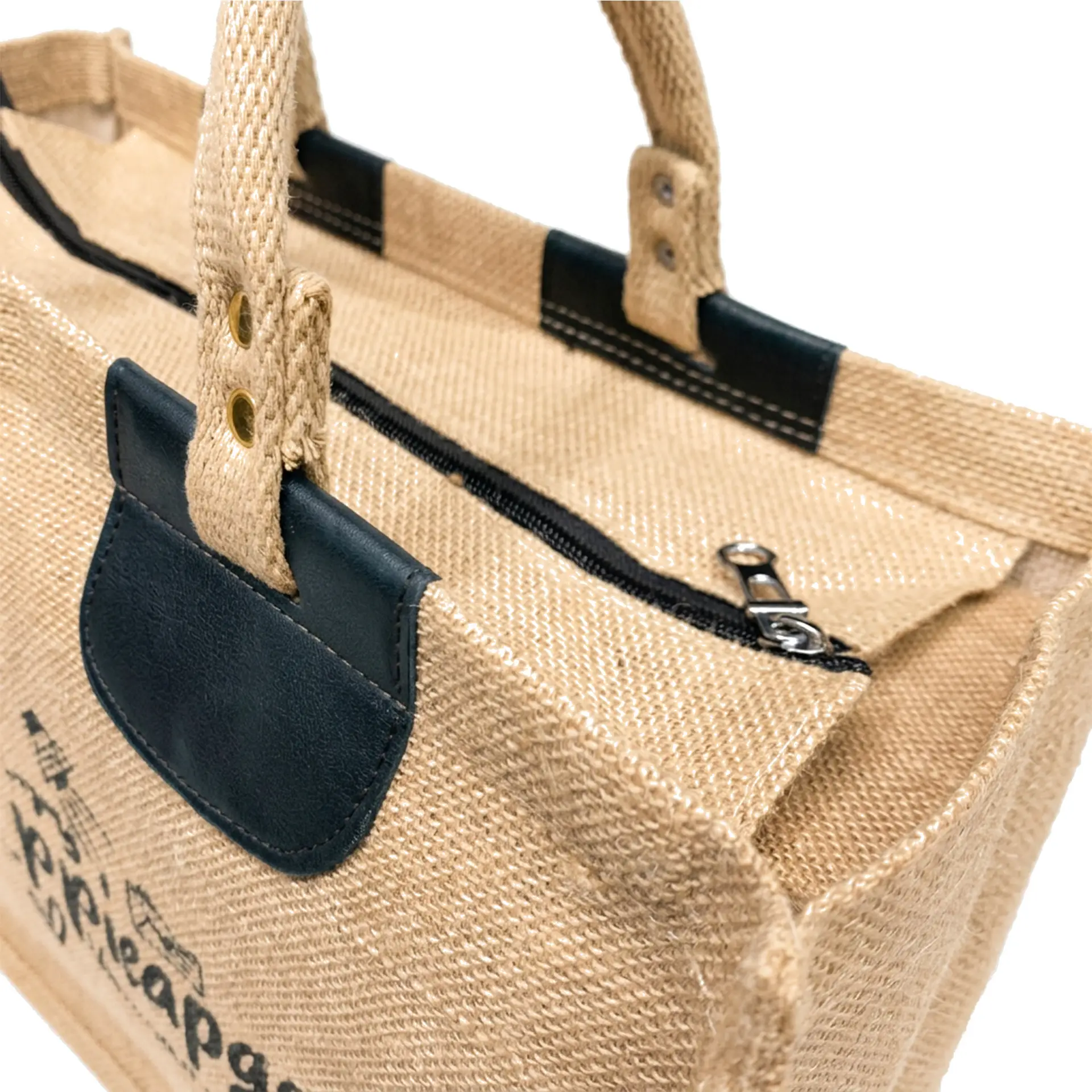 Carry Happiness Large Jute Shopping Bag - Image 3