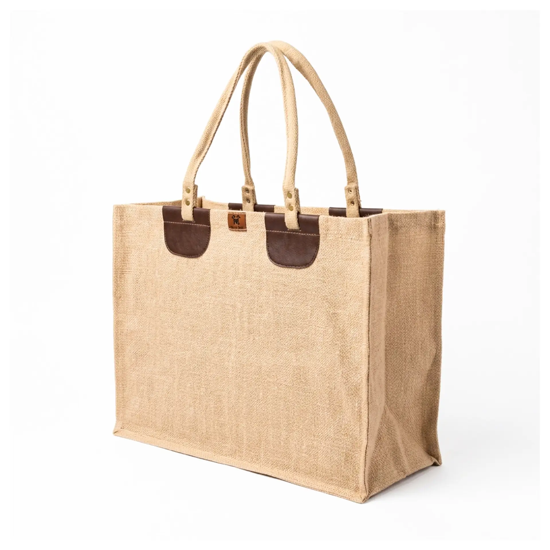 Carry Happiness Large Jute Shopping Bag - Image 4