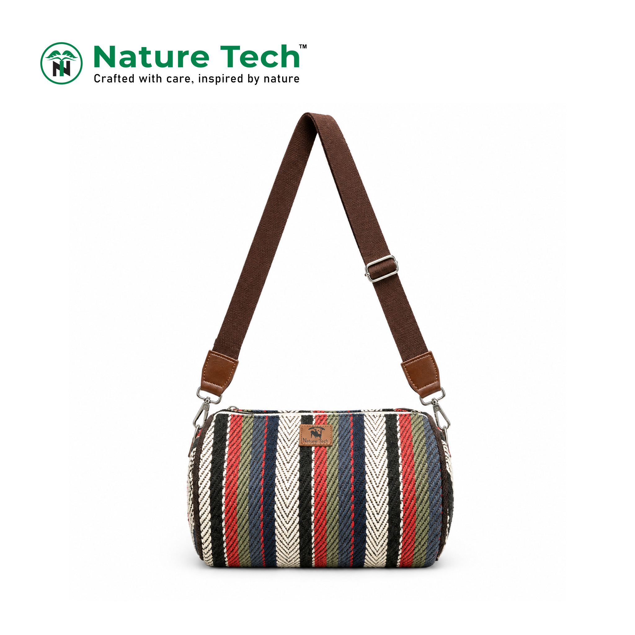 Cylindrical Geometric Unisex Shoulder Bag