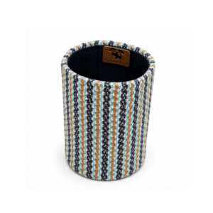 Geometric Pattern Handloom Jute Pen Holder