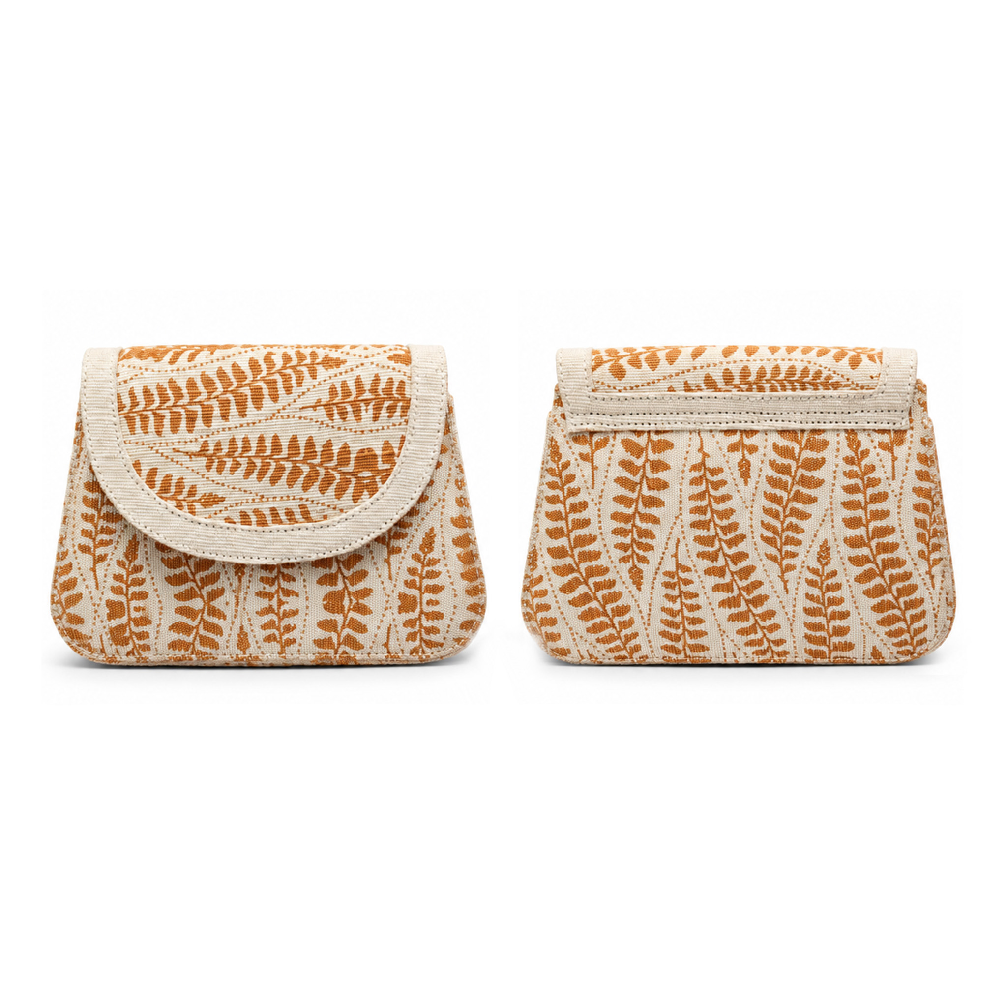 Fern Pattern Woven Jute Ladies Handbag - Image 2